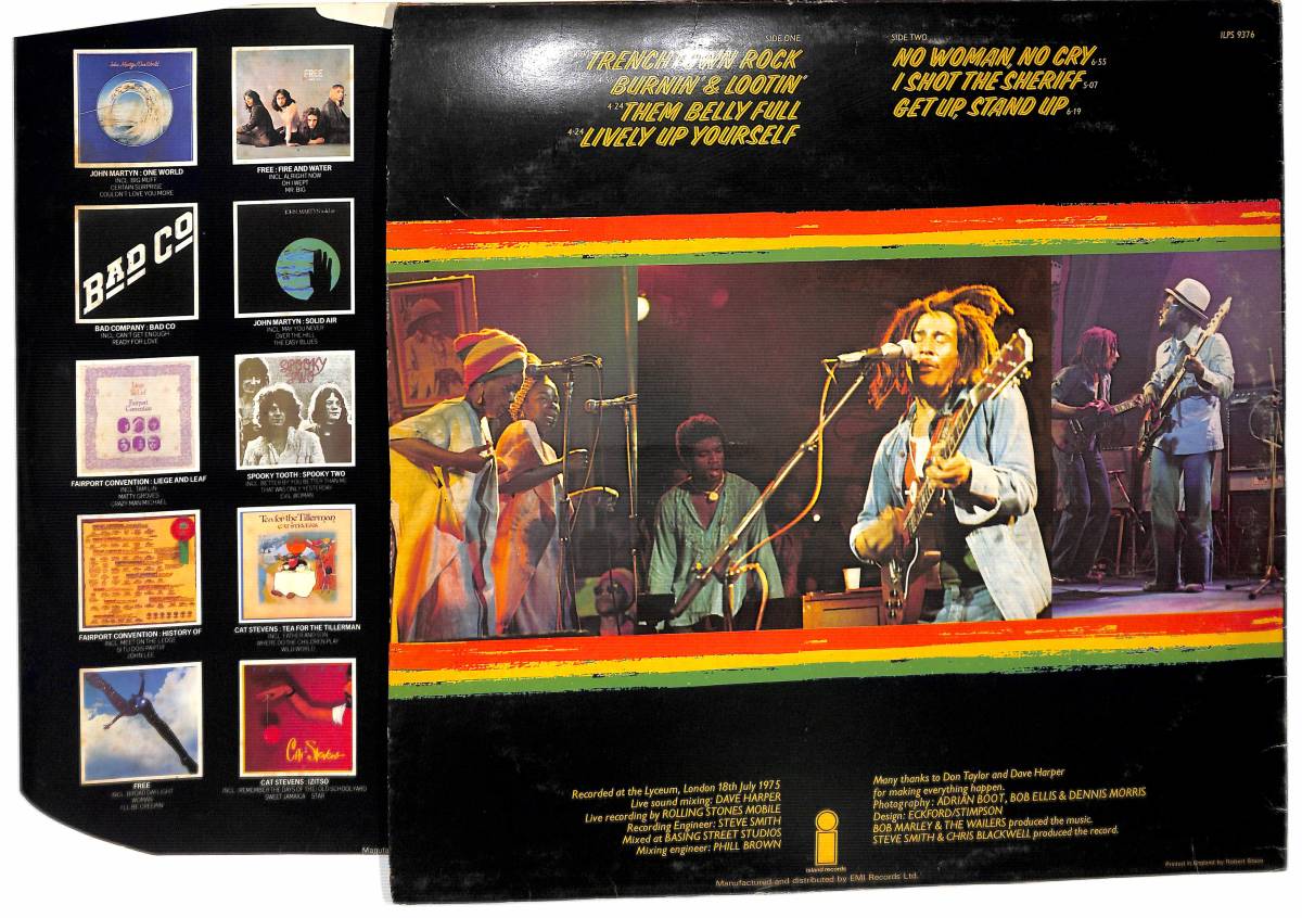 e1285/LP/英/Bob Marley And The Wailers/Live! At The Lyceum_画像2