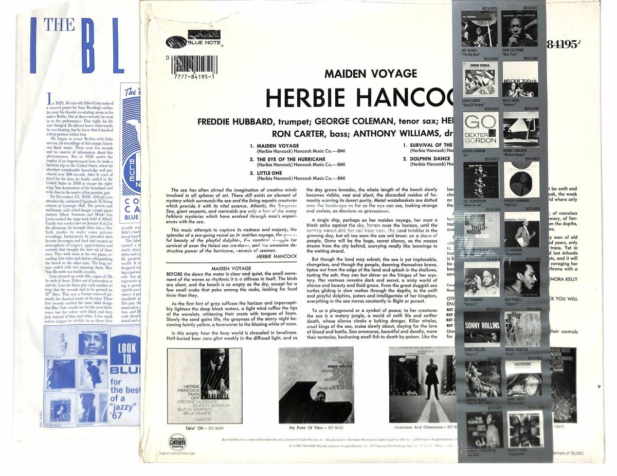 e1190/LP/帯付/BLUE NOTE/DMM/Herbie Hancock/Maiden Voyage_画像2