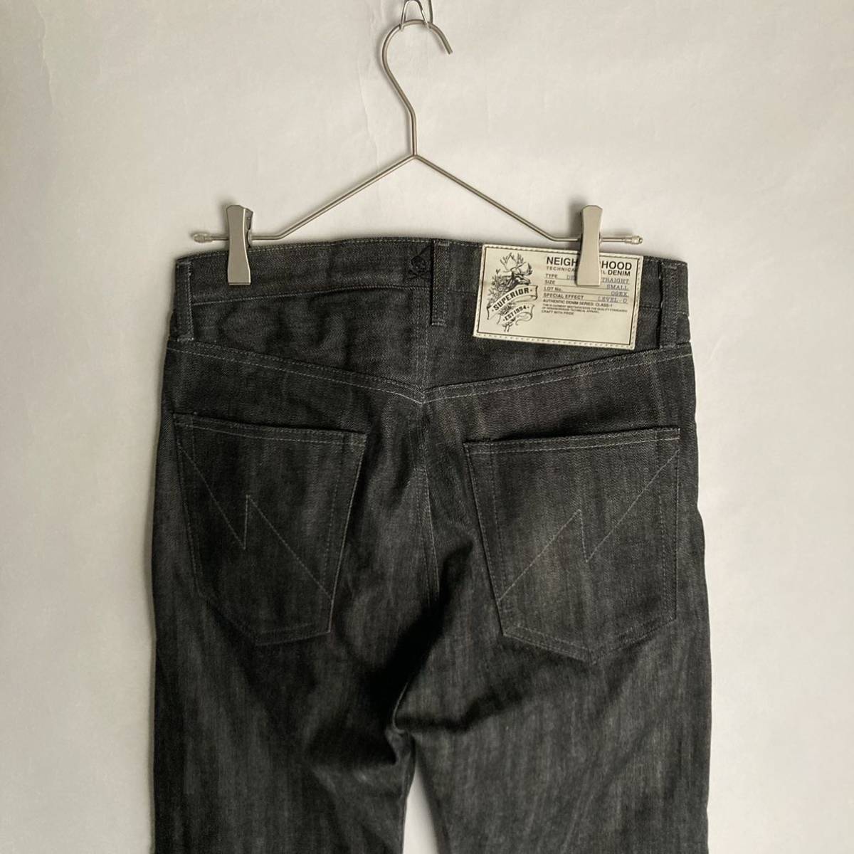 NEIGHBORHOOD RIGID DEEP MID/14OZ-PT сделано в Японии Neighborhood rigid глубокий Denim брюки стандартный cell vi chi чёрный size S