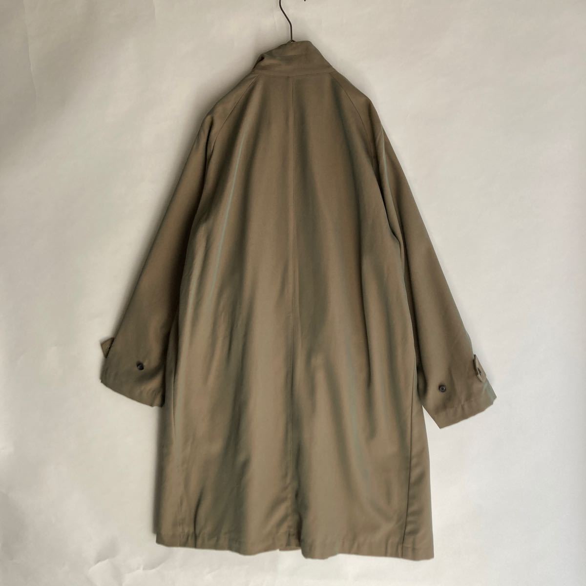 【美品】 EDIFICE エディフィス スタンドカラー ウール コート オーバーサイズ ゆったりめ ソラーロ 玉虫カラー size 44_画像3