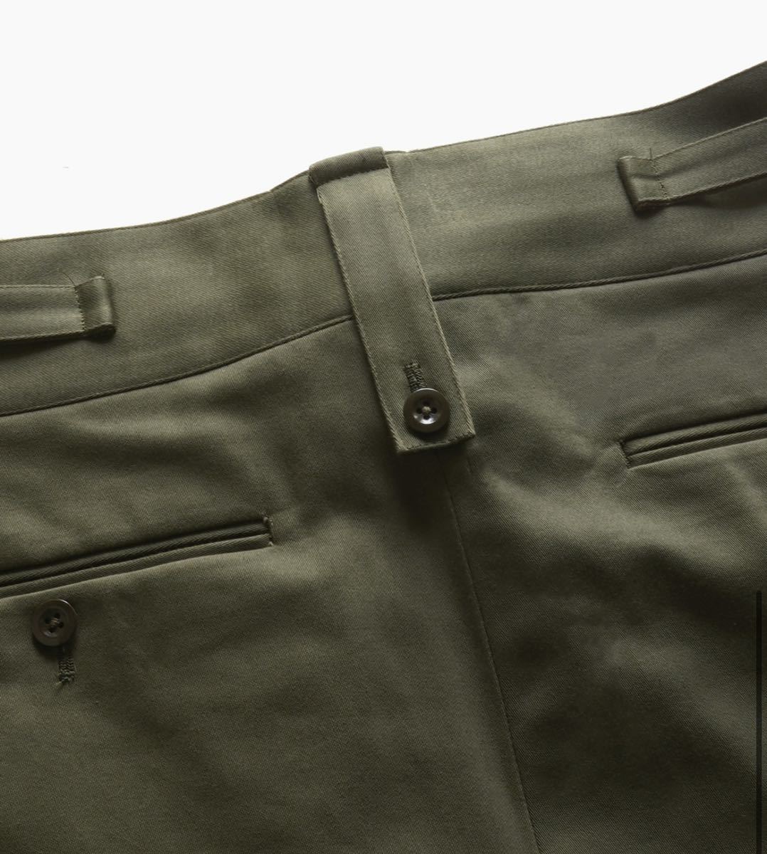 NEAT Cotton Satin Beltless OLIVE ニートトラウザーズ コットン NEAT Cotton Satin Beltless OLIVE ニートトラウザーズ コットン