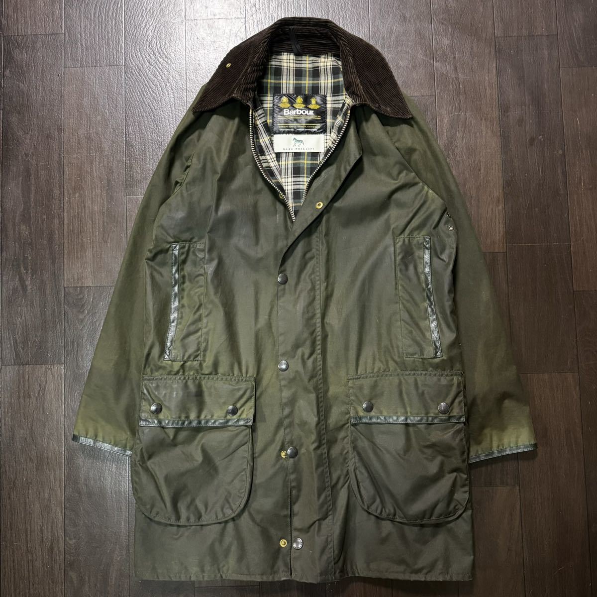 【稀少種】Vintage Barbour MARK PHILLIPS ビンテージ バブアー マークフィリップス Sサイズ