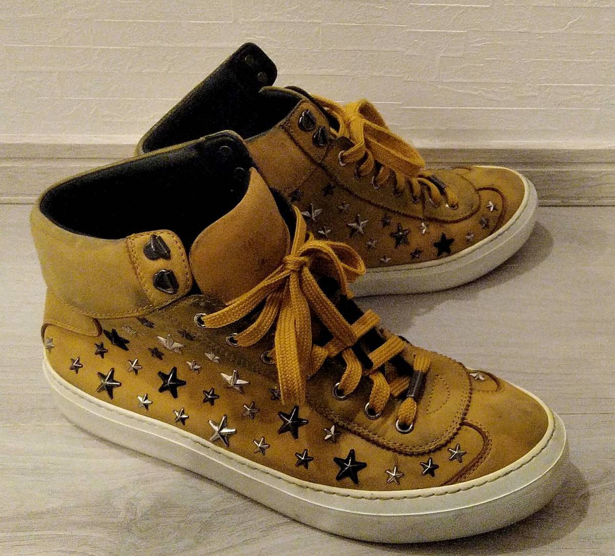 ★正規品★JIMMY CHOO（ジミーチュウ）スタッズハイカットスニーカー★清掃済★_画像3