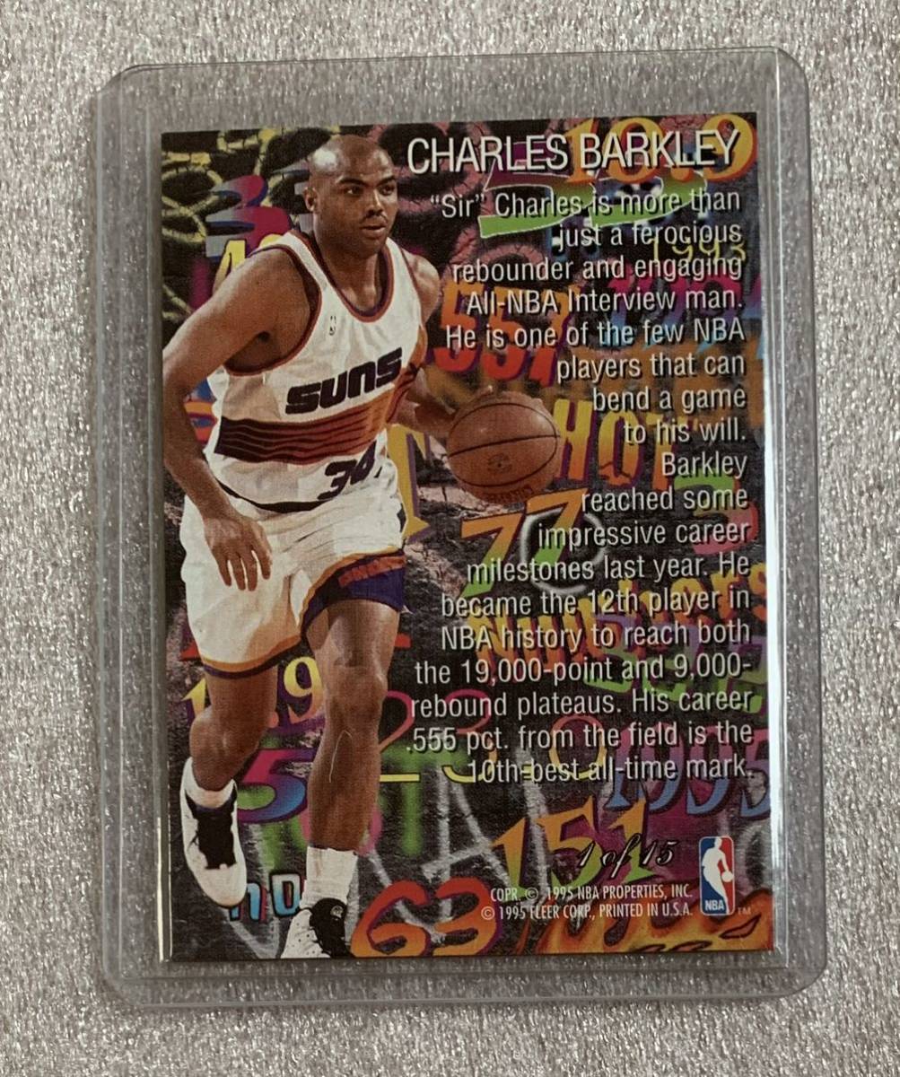 鬼レア Charles Barkley Hot Numbers Flair Showcase 1995 限定 パラレル レア NBA カード_画像2