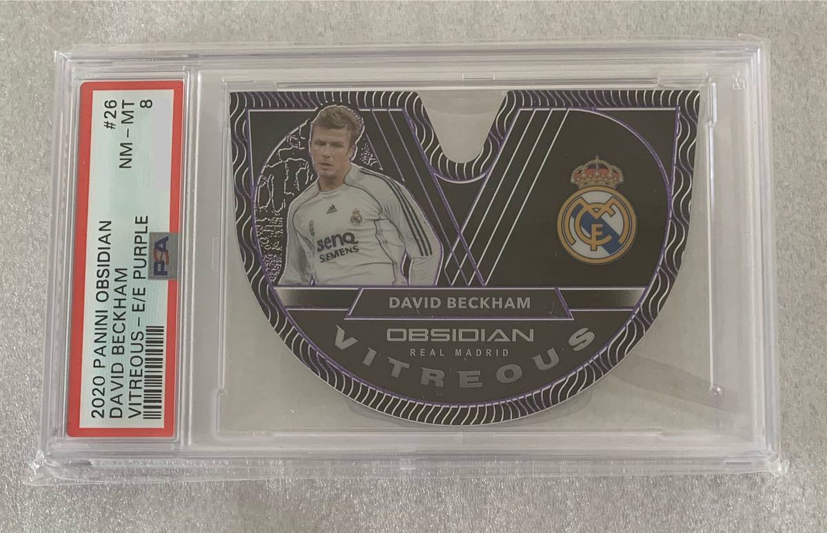 超レア PSA /60 David Beckham Panini Vitreous Purple Real Madrid 2020 60枚限定 パラレル ベッカム レア サッカー カード_画像1