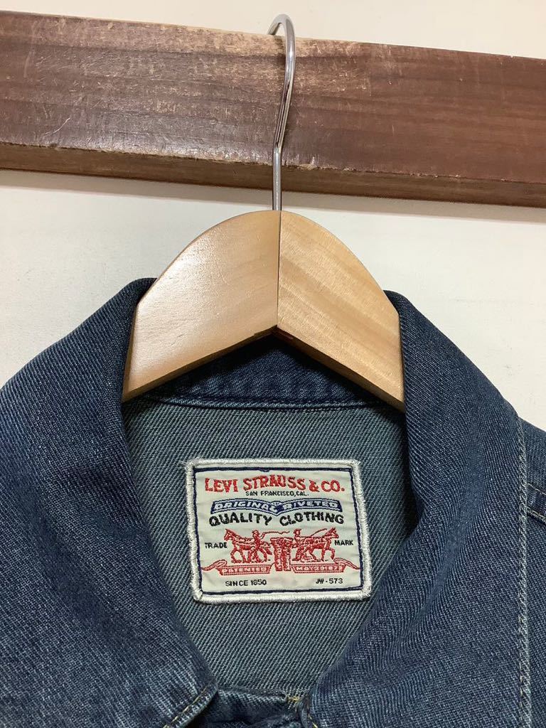 か1321 Levi's リーバイス 90's ビンテージ W7505-52 トラッカージャケット デニムジャケット Gジャン M レディース 日本製 ソフトデニム_画像3