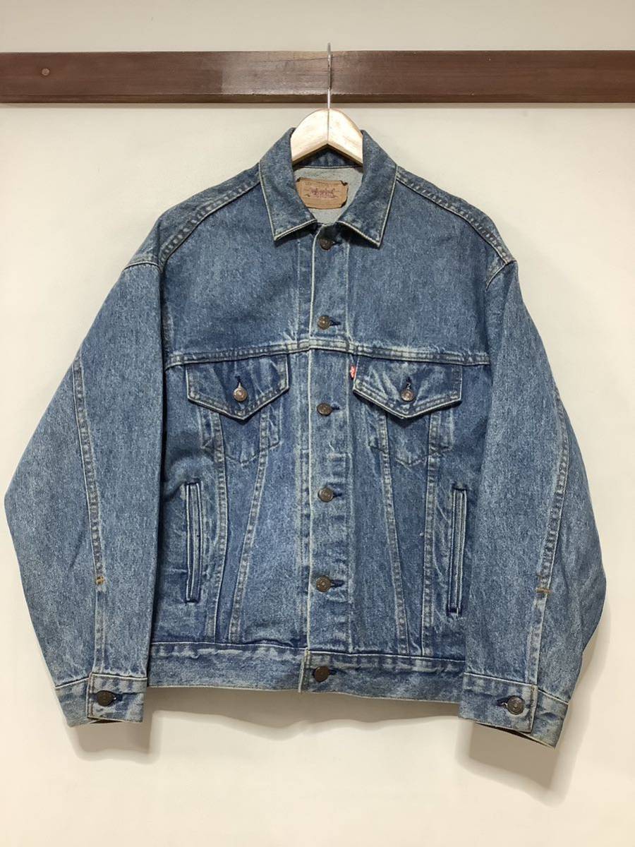 あ1317 USA製 Levi's リーバイス 80's ビンテージ 70507 4th トラッカージャケット Gジャン S 777刻印 デニムジャケット Sサイズ_画像1