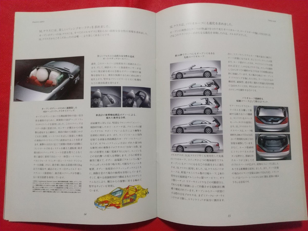 ∞送料無料【メルセデス・ベンツ SL500】カタログ 2001年10月 Mercedes-Benz SL-CLASS_画像9