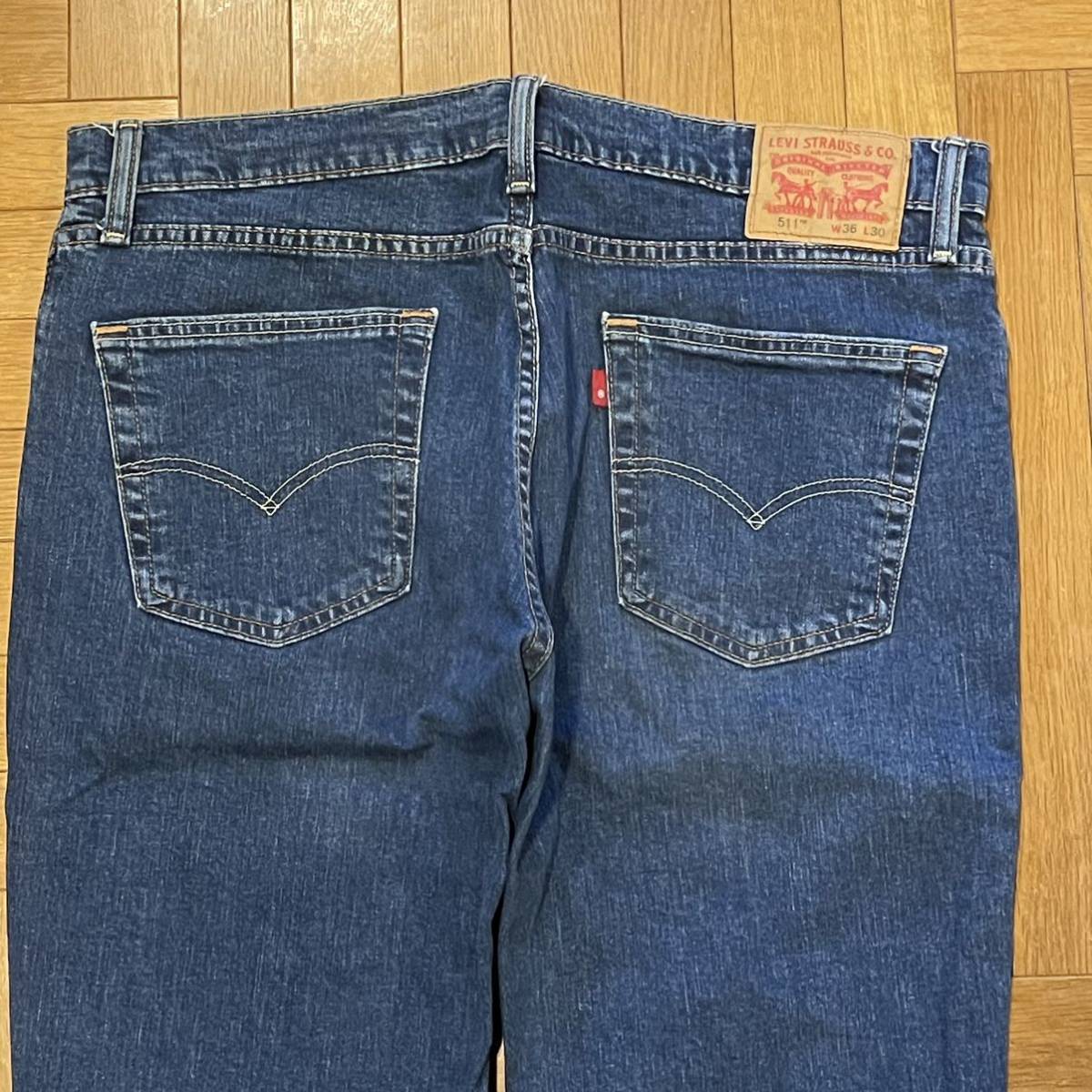 Levi’s リーバイス 511 W36L30 ストレッチスリムジーンズ 中古品 USED WASH LEVI'S デニムパンツ ジーンズ _画像5