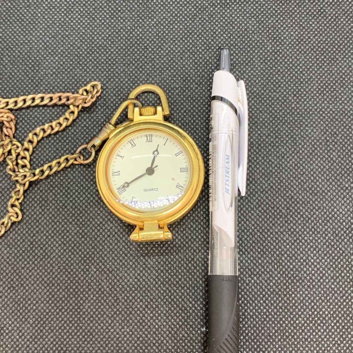 #7271 pocket watch gilding operation goods quarts clock windshield lens face dirt equipped present condition storage goods 