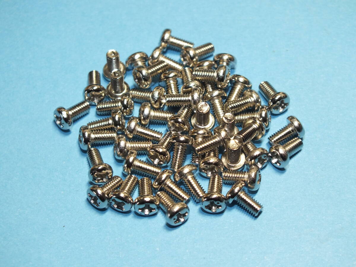 ナベネジ ニッケルメッキ φ3mm×6mm 50個1組（新品）の画像1