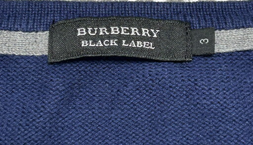 【た-2-51】1円スタート BURBERRY バーバリー 2枚セット 麻素材半袖チェックシャツ Lサイズ ニットカットソー サイズ3 古着_画像9