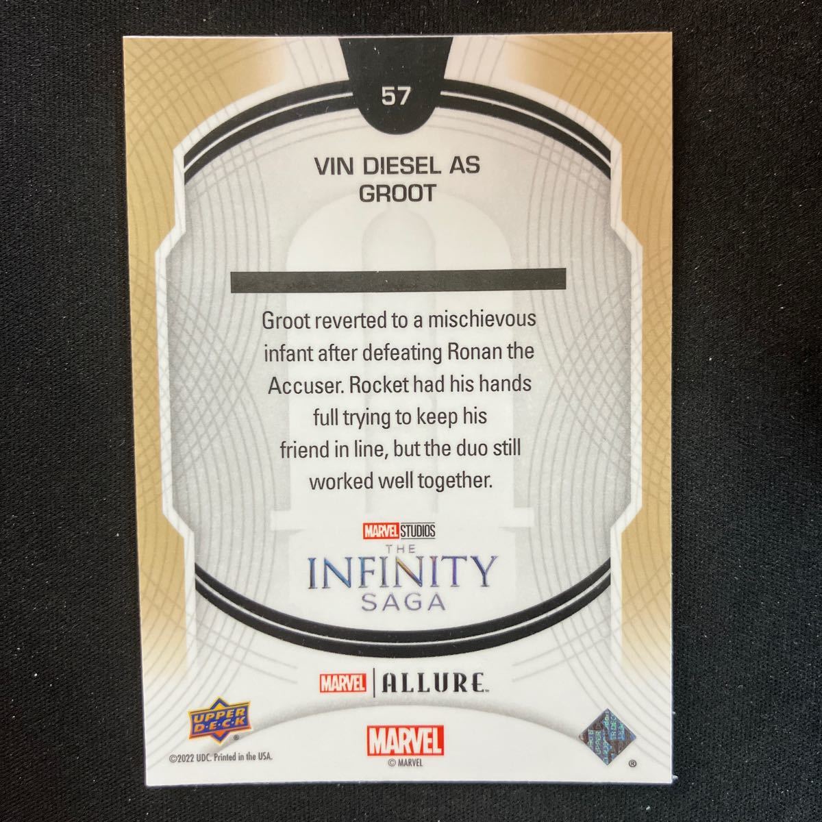 2022 Upper Deck Marvel Allure Guardians Of The Galaxy Vin Diesel Grootの画像2