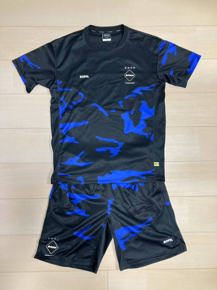 18AW F.C.Real Bristol SOPHNET CAMOUFLAGE TRAINING S/S TOP & SHORTS(FCRB-189028)セットアップ_画像1