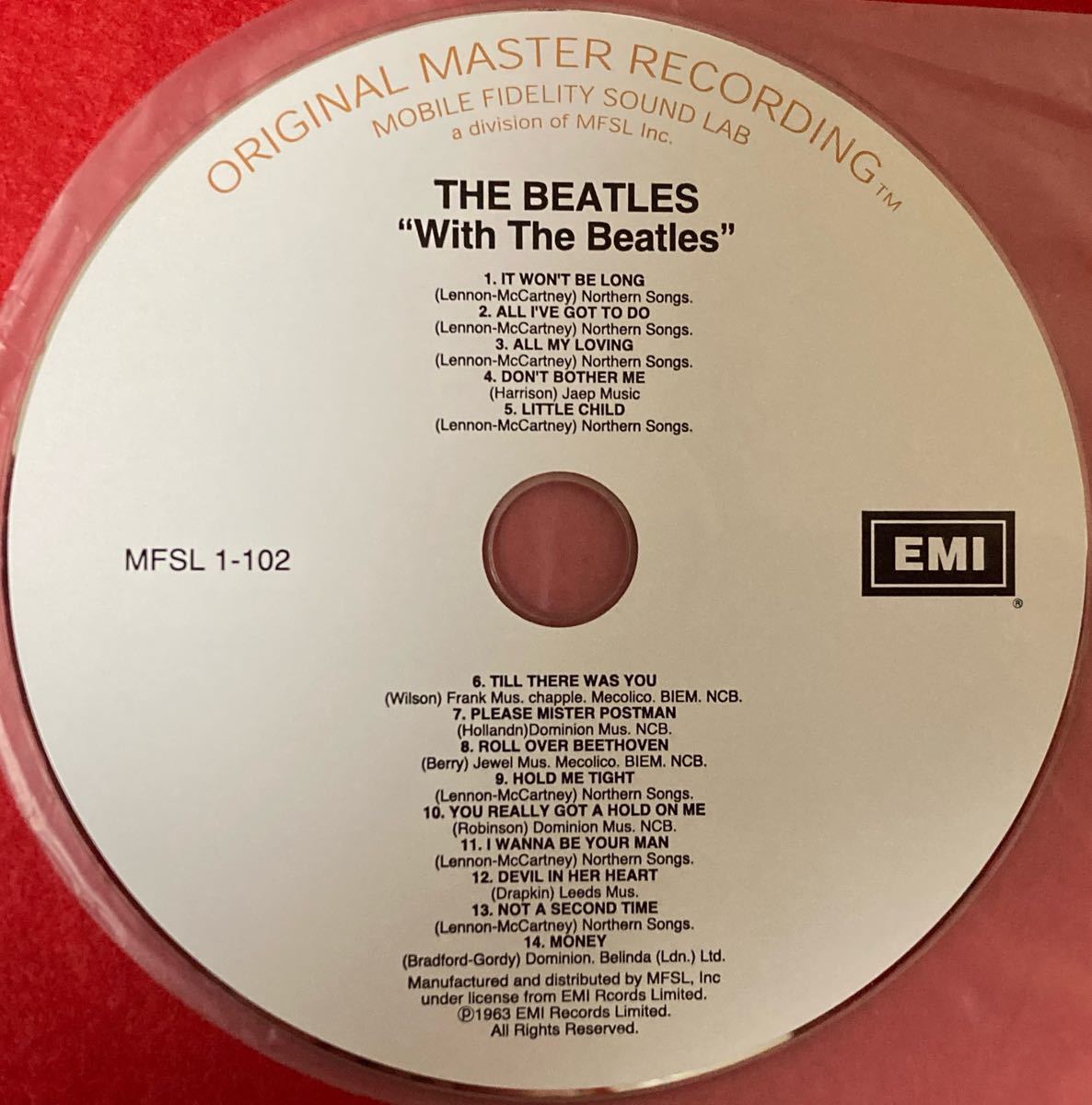 高音質CD MFSLマスター盤 with the BEATLES Original Master Recording: Mobile Fidelity Sound Lab ビートルズ MFSL1-102 紙ジャケ_画像5