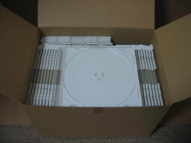 CD DVD BD ケース 厚さ約5mm 薄型タイプ ホワイト 白 スリム 50枚セット 1枚収納×50枚セット①_画像3
