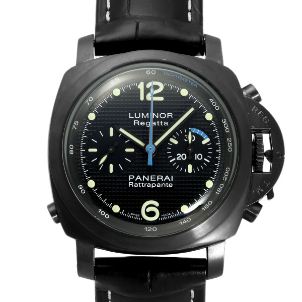 Panerai Panerai Luminol 1950 Lattrapante Reegatta World Limited 500 Pam00332 Black Dial Используется часы мужчин