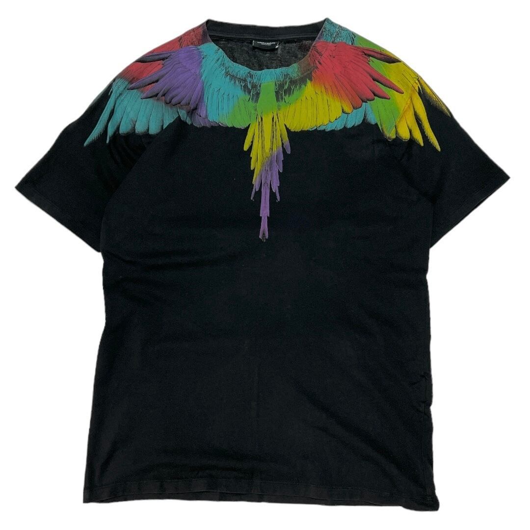 MARCELO BURLON マルセロブロン　Feather Print T-Shirts ブラック サイズ:XS_画像1