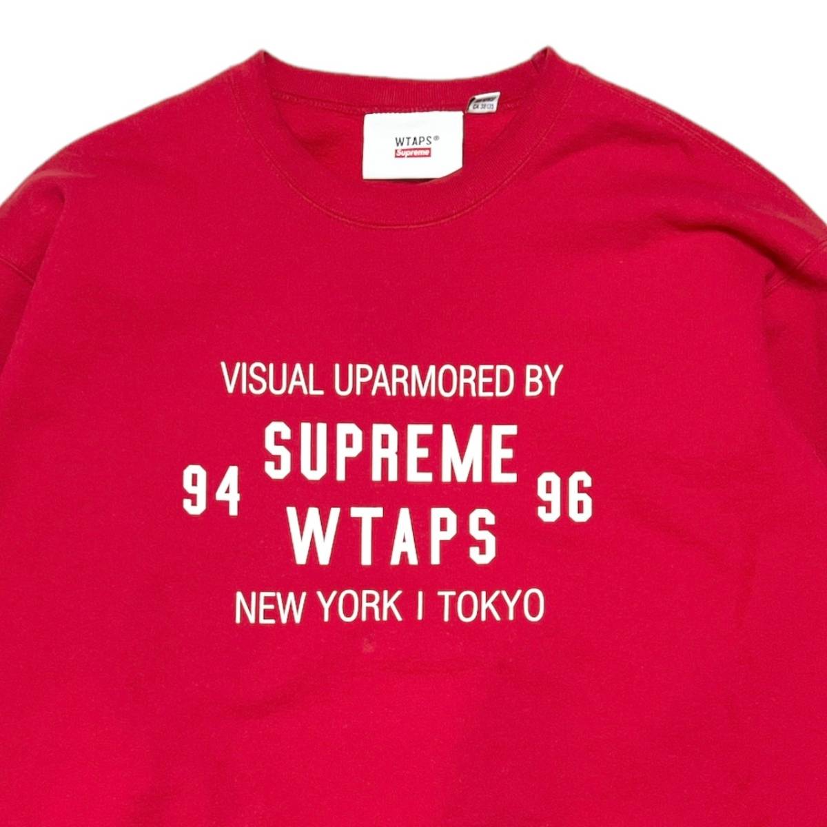 WTAPS ダブルタップス　x Supreme Print Pullover Sweat レッド サイズ:L_画像3