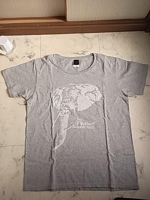 エレファントカシマシ　PAOグッズ　野音2015 GOODS　Stencil Elephant Tシャツ　グレー　グレイ　サイズM　完売品　エレカシ　宮本浩次_画像2