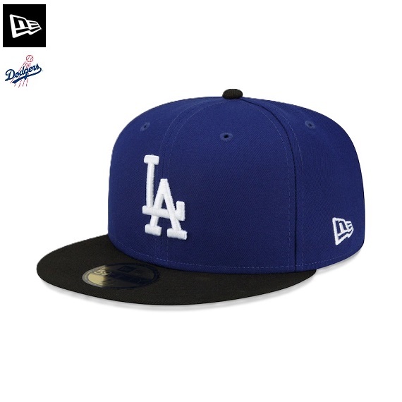 ★UK直輸入★ニューエラ★MLB ロサンゼルス・ドジャース 59FIFTY キャップ★青x白黒 ７3/8★_画像2