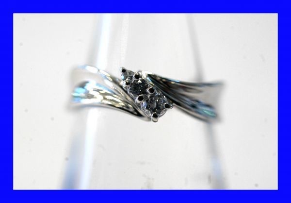 ○新品同様 プラチナ Pt900 ダイヤ 0.10ct 指輪リング 4.2g R0015