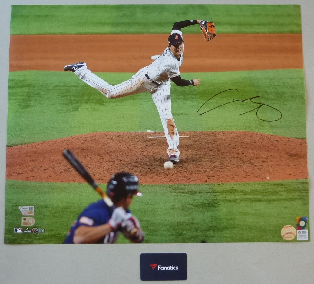 【大谷翔平】WBC決勝 優勝 直筆サイン vsトラウト【特大写真】FANATICS/MLBホログラム 検/実使用 イチロー 山本由伸 吉田正尚の画像1