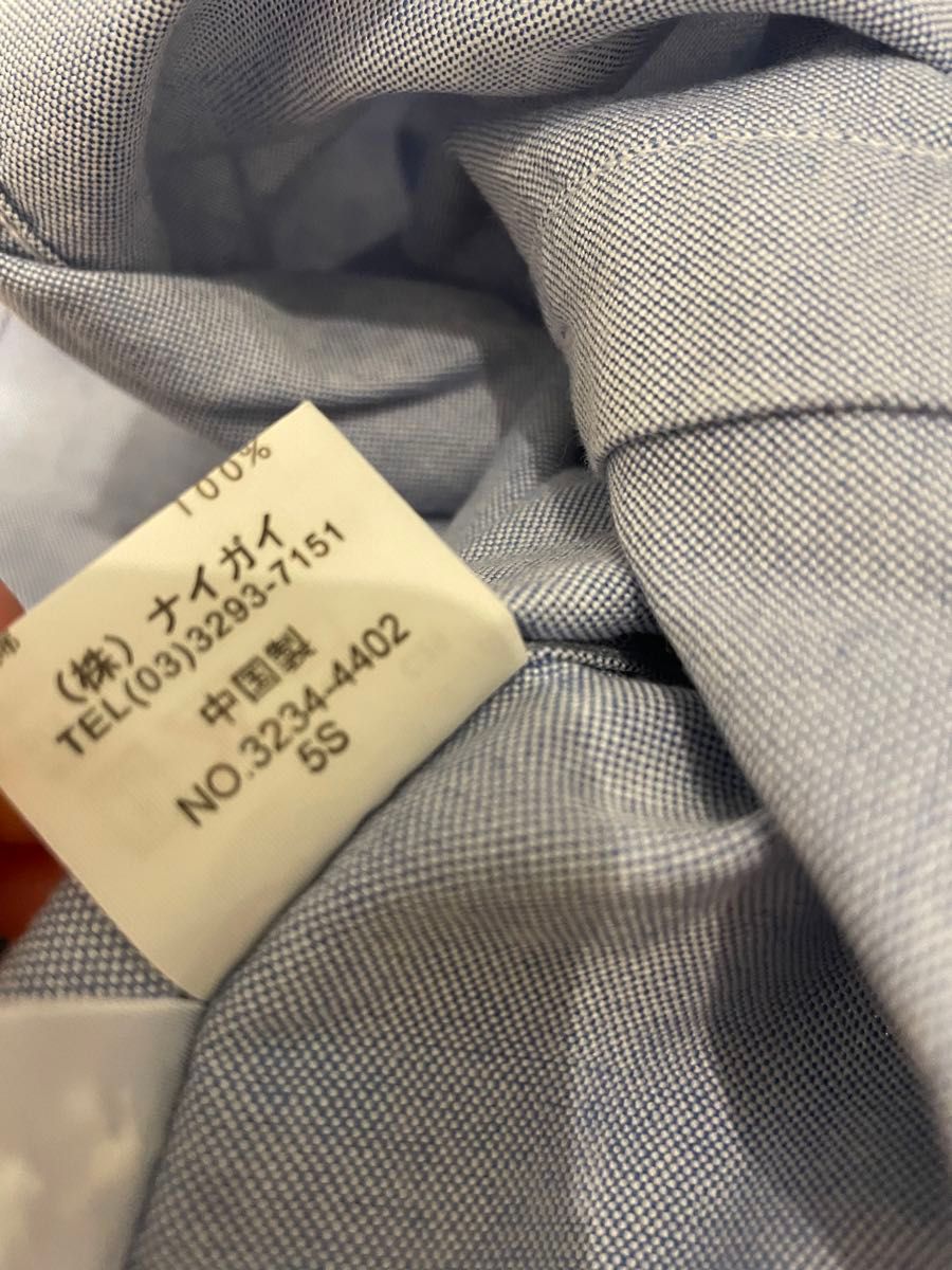 美品　ラルフローレン　半袖　ワイシャツ　水色　綿100%  サイズ100