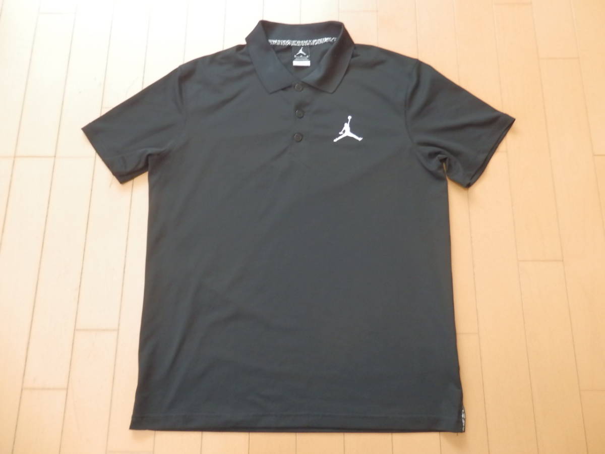 【送料無料】JORDAN DRI-FIT ポロシャツ★サイズM / 黒 /ドライポロシャツ /ポリエステル100% /NIKE /ジョーダン_画像2