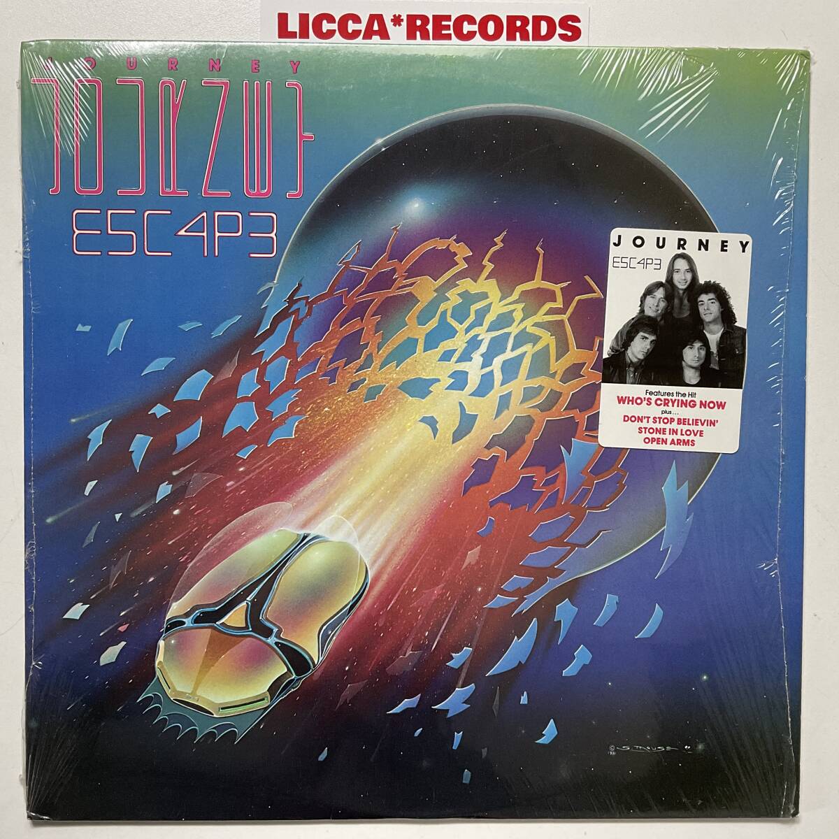 *LPレコード Journey Escape US 1981 ORIGINAL Columbia TC37408 MASTERDISK w/INNER 美盤 シュリンク ハイプステッカー LICCA*RECORDS 441_画像1