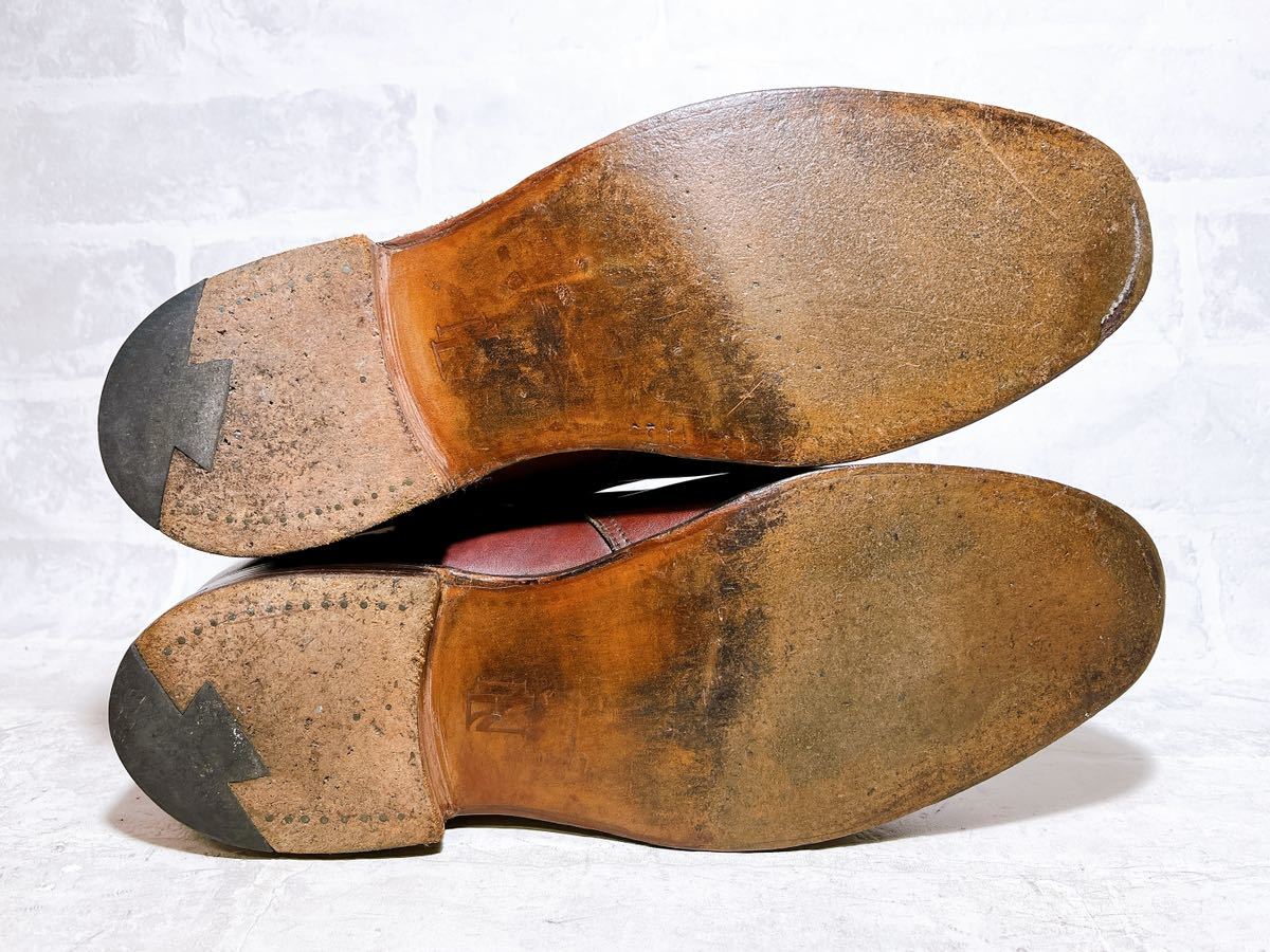 【高級紳士靴】クロケット&ジョーンズ別注　NEW&LINGWOOD 高級 ジョッパーブーツ バーガンディ UK8（約26.5cm）イギリス製_画像6
