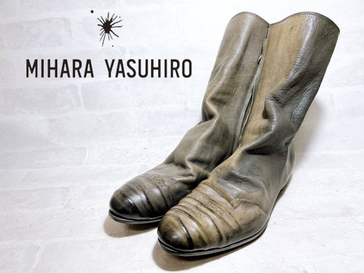 maison mihara yasuhiro サイドジップ　ブーツ Yahoo!オークション - MIHARA YASUHIRO ミハラヤスヒロ SIDE ZIP