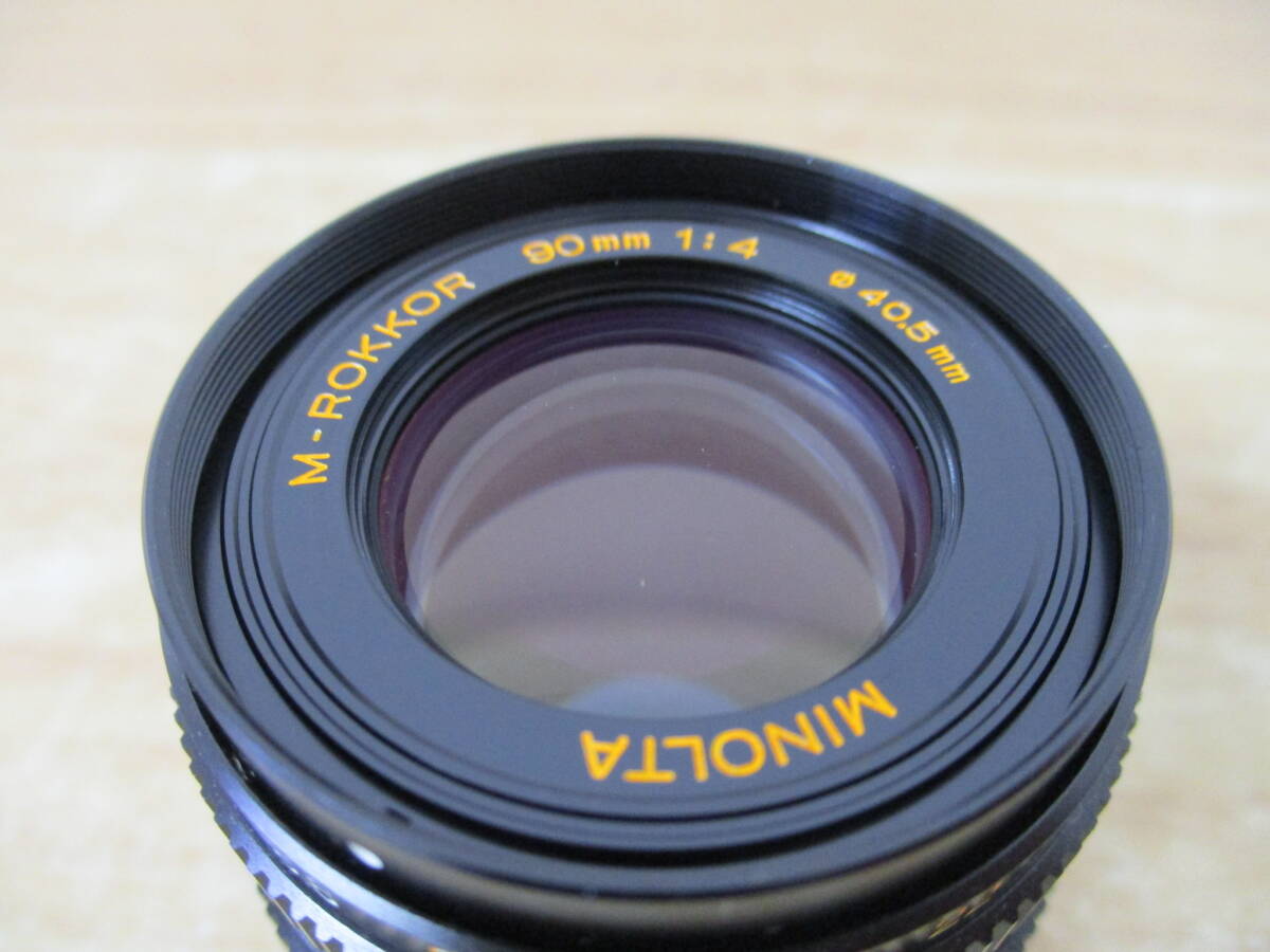 e9-2（MINOLTA M-ROKKOR 90mm 1:4 Φ40.5mm）ミノルタ レンズ 保護フィルター・キャップ付属 カメラ 動作未確認 ジャンク 現状品_画像5