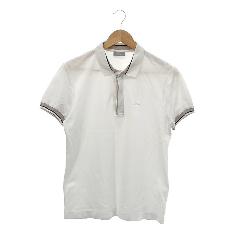 Dior homme / ディオールオム | BEE ビー刺しゅう 鹿の子 ポロシャツ | 46 | ホワイト | メンズ
