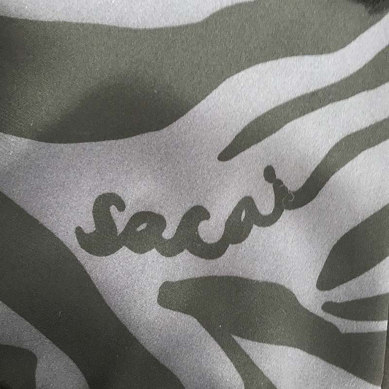 【美品】 sacai / サカイ | 2020SS | ゼブラ柄 シースルー ウエストギャザー プリーツ ワンピース | 1 | ブラック | レディース_画像5