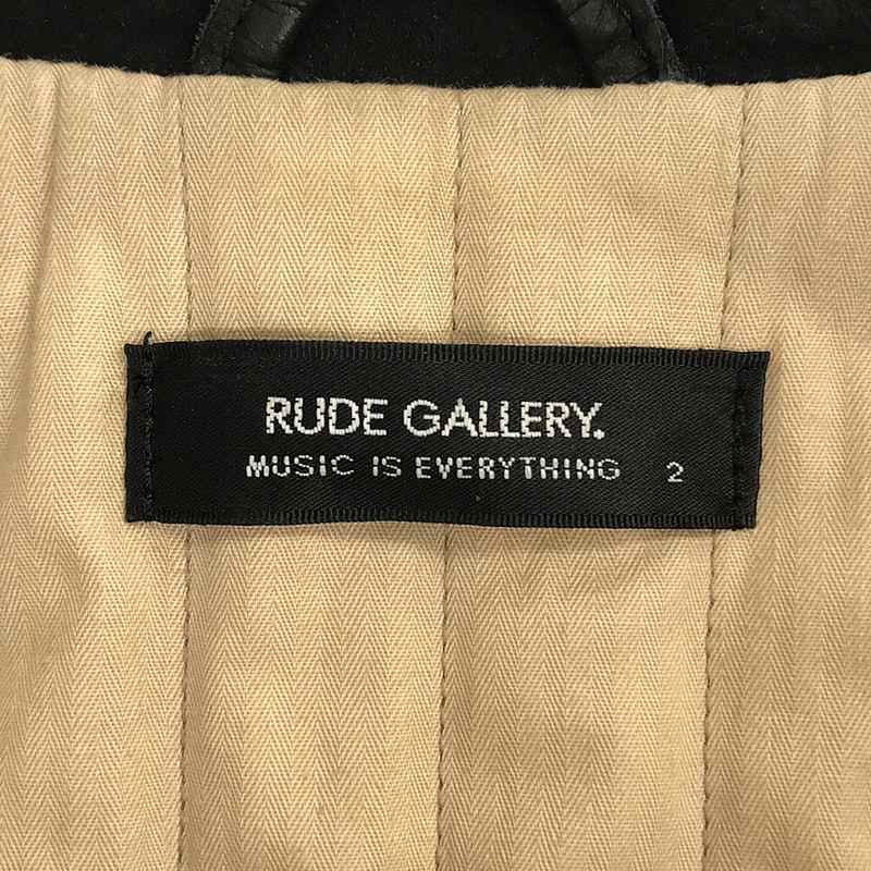RUDE GALLERY / ルードギャラリー | STEER HIDE A-2 レザージャケット / 総裏地 | 2 | ブラック | メンズ_画像6