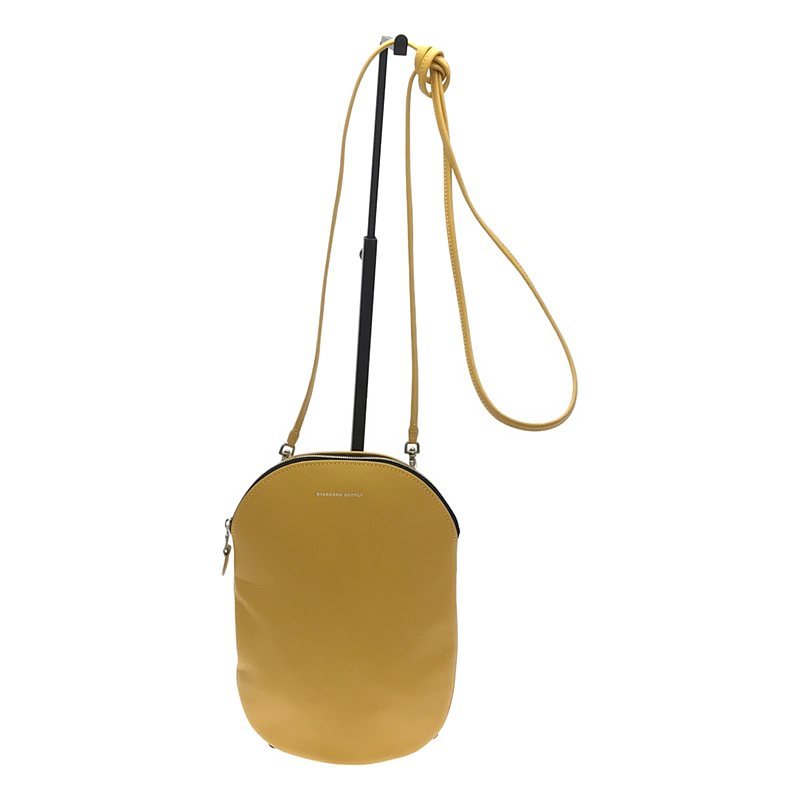 【美品】 STANDARD SUPPLY / スタンダードサプライ | OVAL POUCH L レザー オーバルポーチ ショルダーバッグ | イエロー | レディース