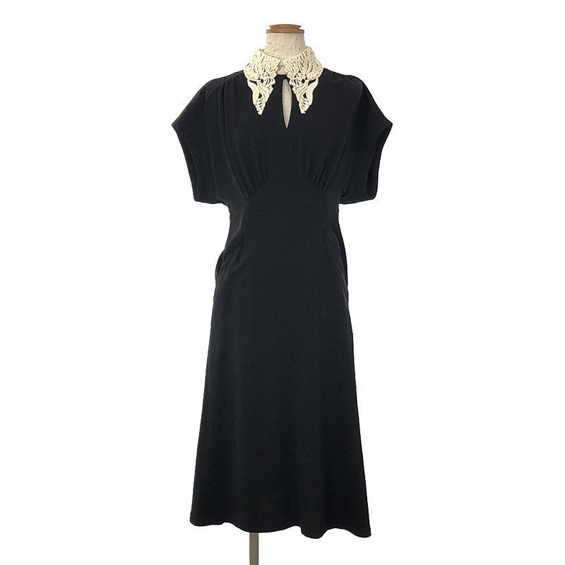 Mame Kurogouchi / マメクロゴウチ | Silk Lace Collar A－Line Dress シルク レースカラー Aライン ドレス ワンピース