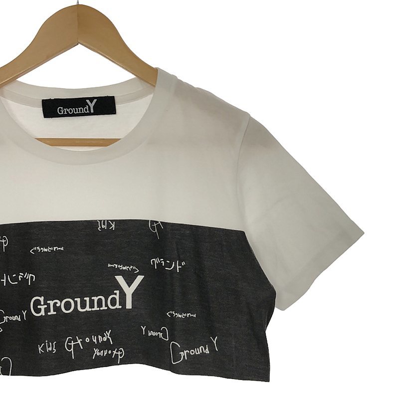 Ground Y / グラウンドワイ | コットン ロゴTシャツ | 1 | ホワイト/ブラック | レディース_画像2