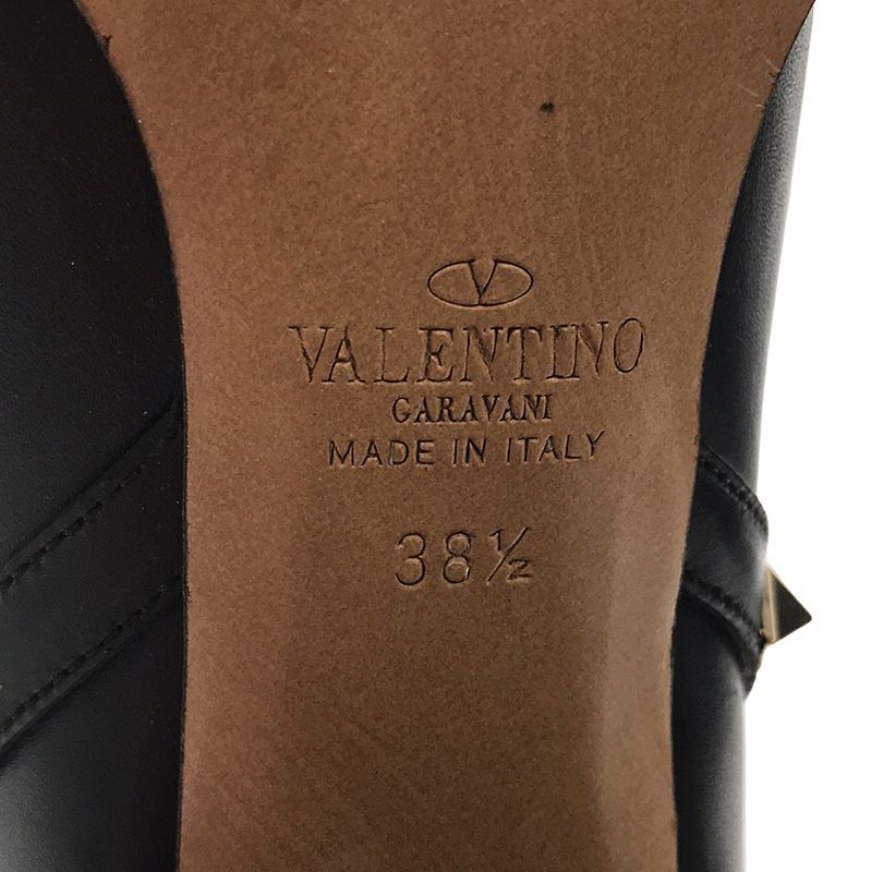 VALENTINO / ヴァレンティノ | ロックスタッズショートブーツ | 38 1/2 | ブラック | レディース_画像6