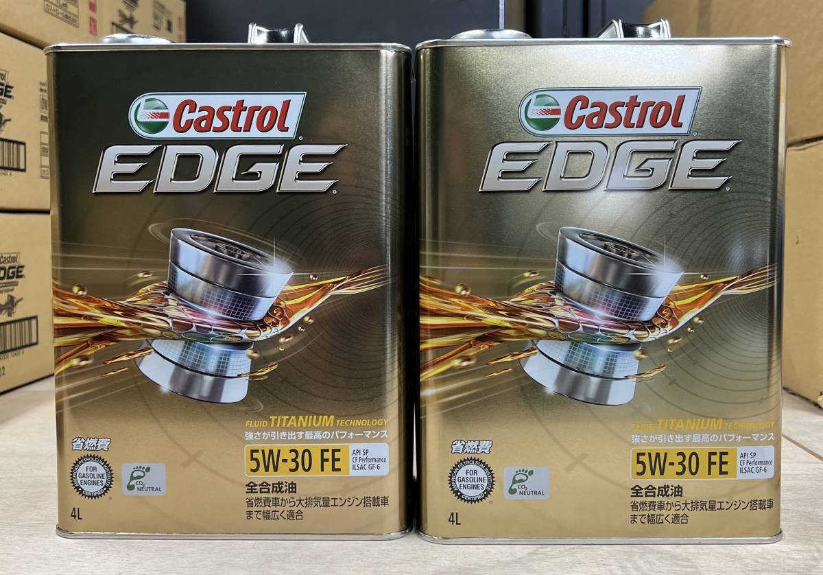 数量限定！！【8L】 CASTROL EDGE 5w30 4L/2缶 API SP/GF-6 CF Performance カストロール エッジ 省燃費 エコ_画像1