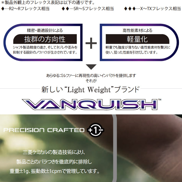 新品■税込■【6本組】◆◆6 S ヴァンキィシュ ≪ VANQUISH ≫ アイアン用 正規品_画像7