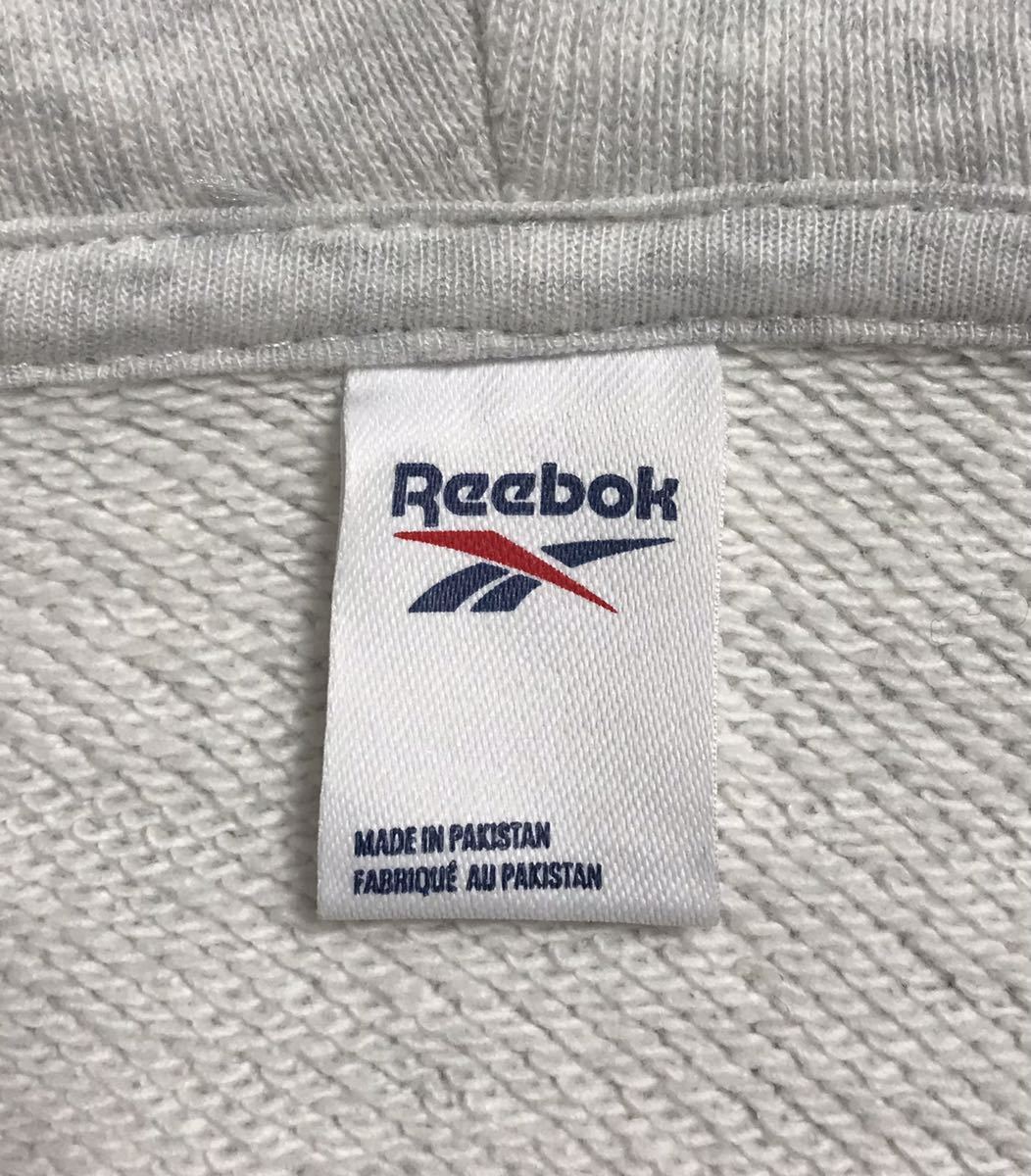 REEBOK リーボック ジップアップ パーカー ロゴ ワンポイント 刺繍 アッシュグレー J/O_画像5