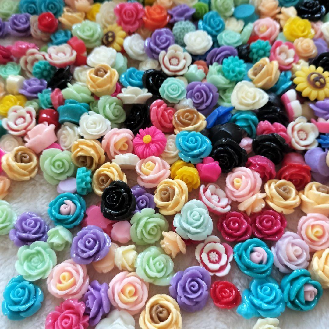 デコパーツ 薔薇 花 プラパーツ バラ ハンドメイド 材料 レジン ビーズ パーツ ネイル アート 材料 レジン 大量 かわいい 手芸 ネイル_画像1