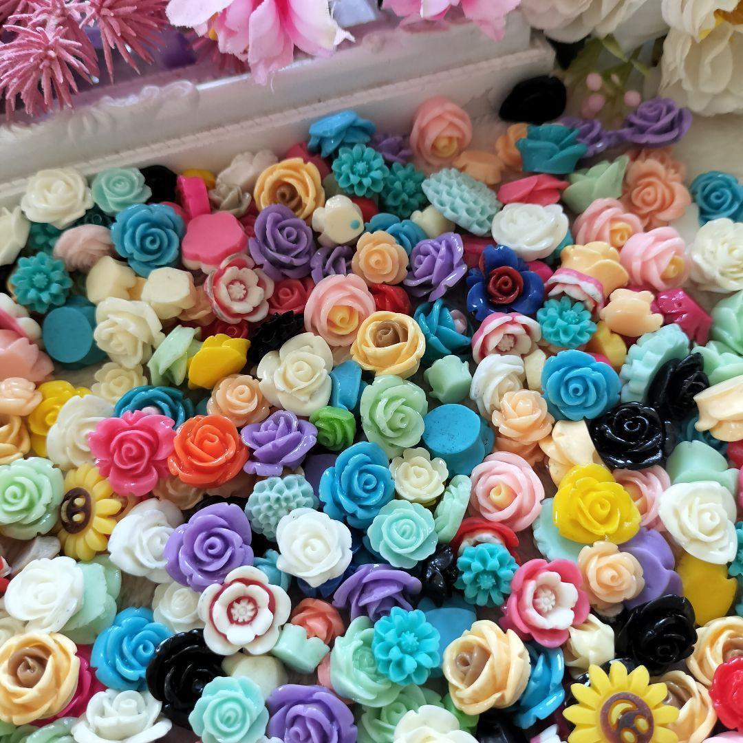 デコパーツ 薔薇 花 プラパーツ バラ ハンドメイド 材料 レジン ビーズ パーツ ネイル アート 材料 レジン 大量 かわいい 手芸 ネイル