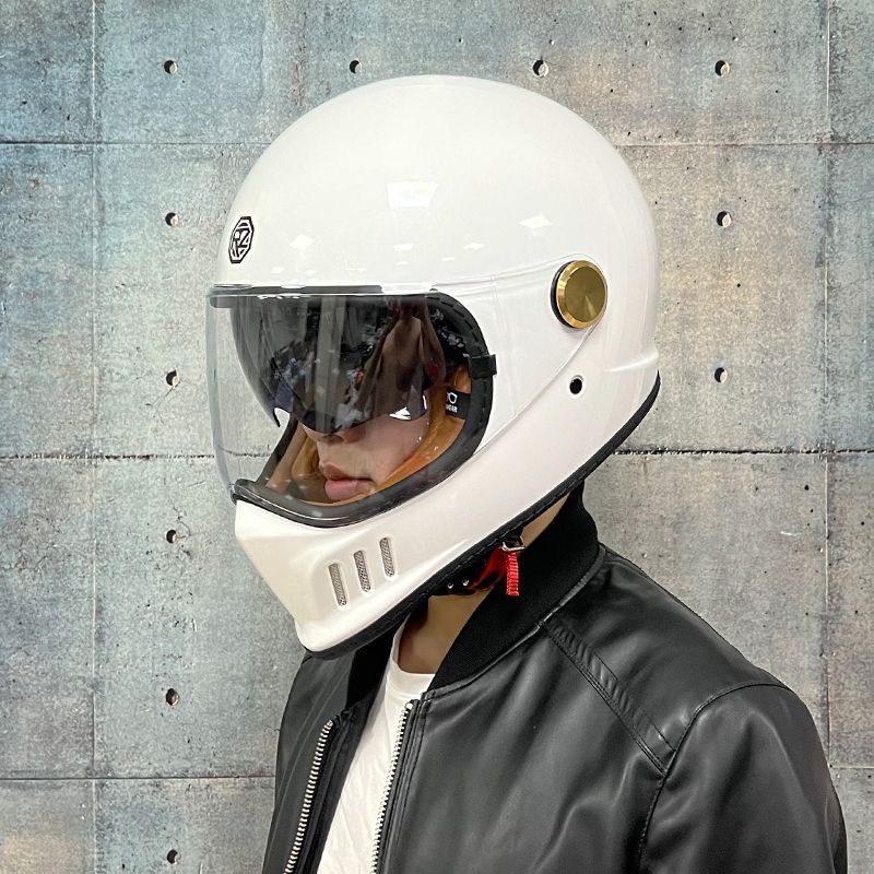 フルフェイスヘルメット ダブルシールド 内蔵サングラス ビンテージ ハーレー オフロード バイク ジェットヘルメット４色 ORZ -サイズ：M_画像7