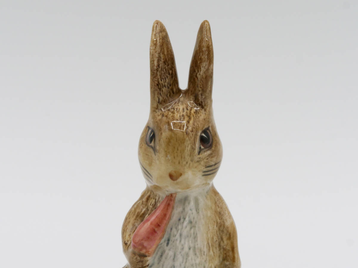 ロイヤルアルバート 陶器製人形 うさぎ ピーターラビット Fierce Bad Rabbit 1989 / こわいわるいうさぎ / ニンジン / ROYAL ALBERT_画像8