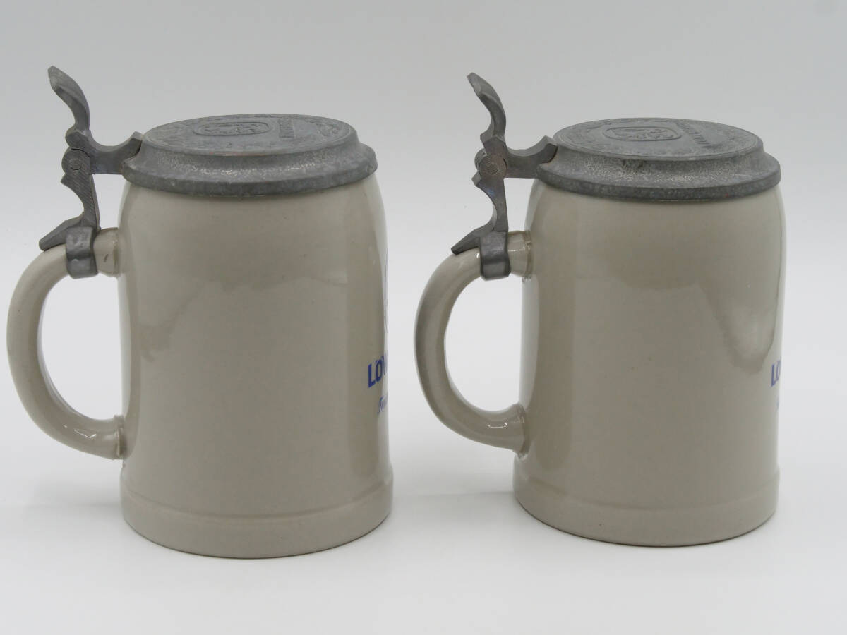 re- Ben broiLOWENBRAU MUNCHEN cover attaching beer mug 2 piece set / beer / mug / Germany 