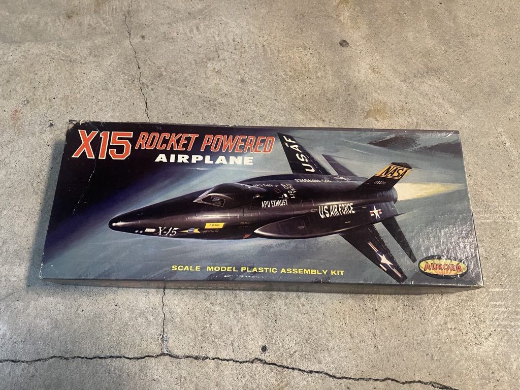 現状品●AURORA/オーロラ X-15 ROCKET POWERED AIRPLANE USA 120-130 1962 当時もの プラモデル コレクション ジャンク●