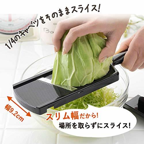 下村企販 スライサー 千切り 野菜 【日本製】 スマート キャベツ 1mm スライス 安全ホルダー付き とんかつ屋さん 35098 燕三条_画像2